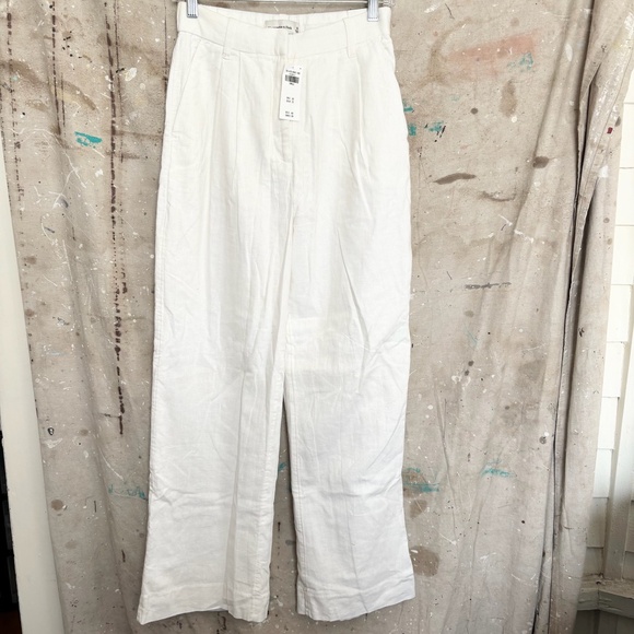 Abercrombie & Fitch Sloane Tailored Linen-Blend Pant - Picture 2 of 5